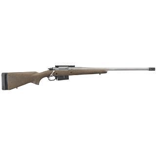 ruger hawkeye long-range hunter bolt action rifle 6.5 prc 22" barrel speckled black/brown