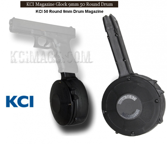 KCI USA, Drum, Magazine for GLOCK 9mm - 50 Round Drum 💲69.95💲Cash 💲💲