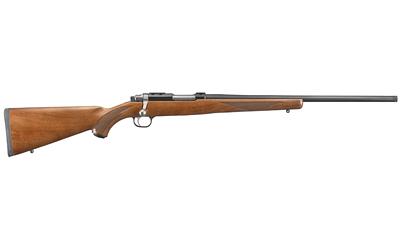 ruger, 77/22, bolt action, 22 hornet, 20", blued threaded barrel, walnut stock, right hand, scope rings included, 6rd