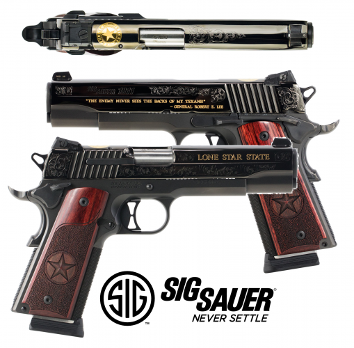 TEXAS!!! Sig "Texas Gold" Engraved 1911 45 ACP Limited Production 💲💲Cash $1599.95💲💲