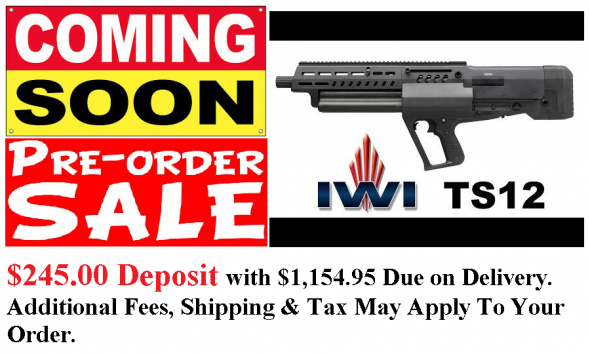 PO DEPOSIT ONLY: IWI TAVOR TS12 Semi Automatic Shotgun 12GA 18.5" 15RD BLK