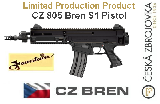 Hard To Find!!! CZ 805 Bren PS1 Pistol .223 Remington/5.56mm 11 Inch Barrel Low-Profile Adjustable Sights Black 30 Round 💲💲Cash $1,499.95💲💲