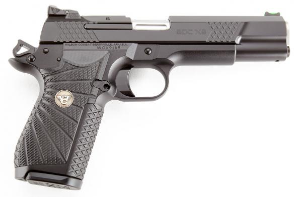 wilson combat edcxlp9 1911 edc x9l 9mm luger 5" 15+1 black armor-tuff black g10 starburst grip