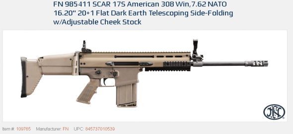 SCAR 17S (Heavy) 7.62NATO/308WIN FDE 16" 20RD - USA 💲💲3259.95💲💲