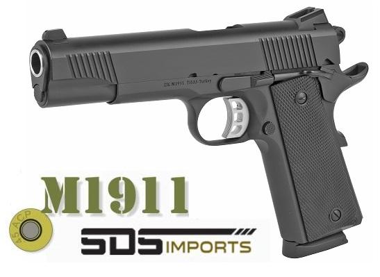 Hot 2020!!! SDS Imports, 1911-B, Semi-Automatic, 45 ACP, 5" Barrel, Steel Frame, Black Cerakote Finish, Novak Style 3-Dot Sights, 8Rd 💲💲Cash $439.95💲💲