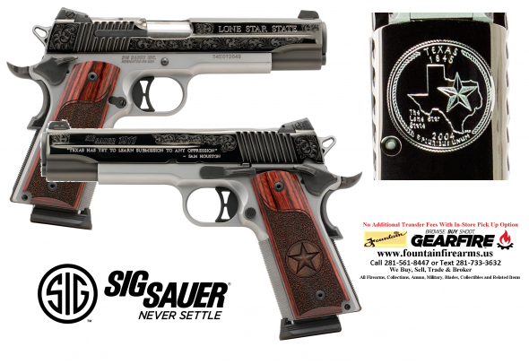 TEXAS!!! Sig "Texas Gold" Engraved 1911 45 ACP Limited Production 💲💲Cash $1699.95💲💲