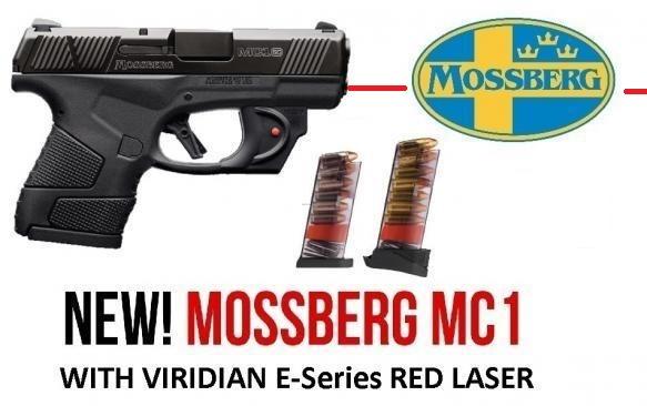 NEW 2020!!! MOSSBERG MC1 9MM 3.4" BARREL SUB COMPACT WITH VIRIDIAN E-Series RED LASER 6 & 7 ROUND MAGS 💲💲Cash $369.95💲💲