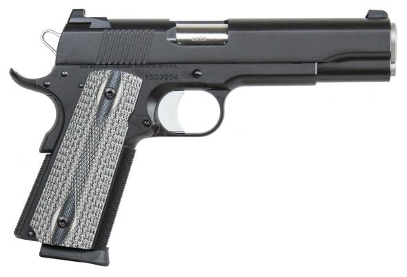 dan wesson valor .45acp, 5" barrel, 8rd, black duty finish stainless steel black tactical polymer grip