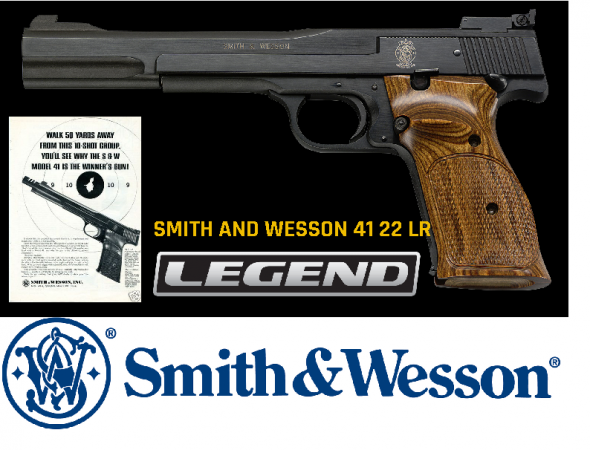 Precision!!! Smith & Wesson Mod 41 22 LR 7" 10+1 Adj Sight Wooden Target w/Thumbrest Grip Blue 💲💲Cash $1,274.95💲💲