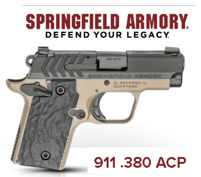 Springfield, 911, 1911 Micro Compact, 380ACP, 2.7' Barrel, Alloy Frame, Desert FDE Cerakote Finish, Black Nitride Slide, 2 Magazines, 1-6Rd & 1-7Rd, Tritium Night Sights 💲💲Cash $529.95💲💲