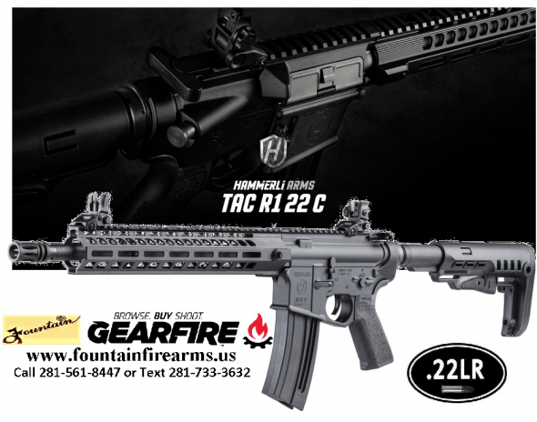 Walther, Tac R1, Semi-automatic, AR, 22 LR, 16.1" Threaded Barrel, Black Finish, MFT Minimalist Stock, M-LOK Handguard, Front/Rear Flip Sights, 20+1 Round 💲💲Cash $369.95💲💲