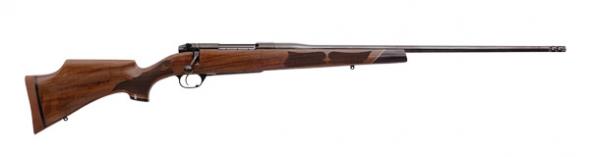 weatherby, mark v camilla deluxe, bolt action, 243 win, 22" barrel, 4+1 round, aa grade claro walnut stock