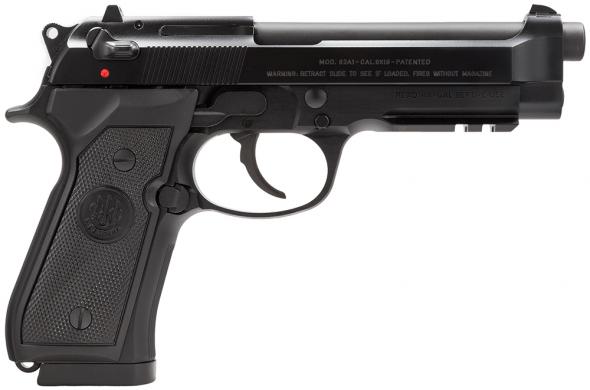 beretta usa, 96 a1, 40 s&w, single/double action, 4.90" barrel, 10+1 round, black synthetic grip black bruniton slide