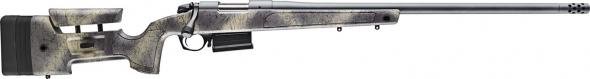 bergara rifles, b-14 hmr wilderness 7mm rem mag 5+1 24" woodland camo molded with mini-chassis stock matte blued right hand