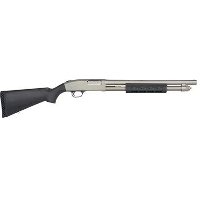 mossberg, 590a1, mariner, pump action, 12 gauge, 3" chamber, 18.5" heavy wall barrel, marinecoat finish, synthetic stock with m-lok forend, 6rd, bead...
