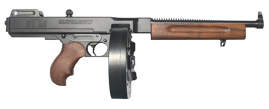 auto ordnance, ta5, semi-automatic, pistol, 45acp, 10.5" barrel, steel, matte finish, black, wood grips, 50 rounds, 1 drum magazine