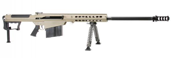 barrett, m107a1, semi-automatic, 50 bmg, 29" barrel, flat dark earth cerakote finish, synthetic stock, front/rear flip sights, 10+1 rounds, 1...