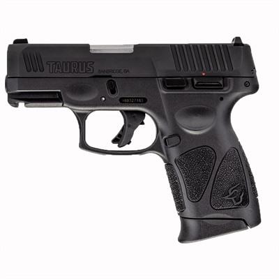taurus g3c 9mm 12rd 3-dot adjustable 3.26" matte black polymer