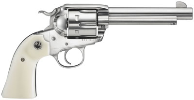 ruger vaquero bisley 357 rem mag 5.5" 6rd syn ivory grip high-gloss stainless