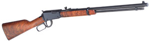 henry h001tv lever octagon lever 17 hmr 20" 10+1 american walnut stk blue