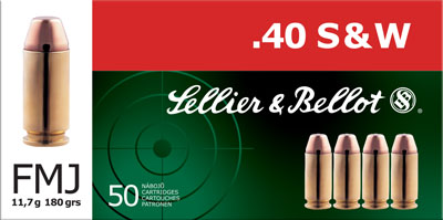 Sellier & Bellot Pistol 40 S&W 180Gr Full Metal Jacket 50 1000 SB40B 💲💲Cash $14.29💲💲