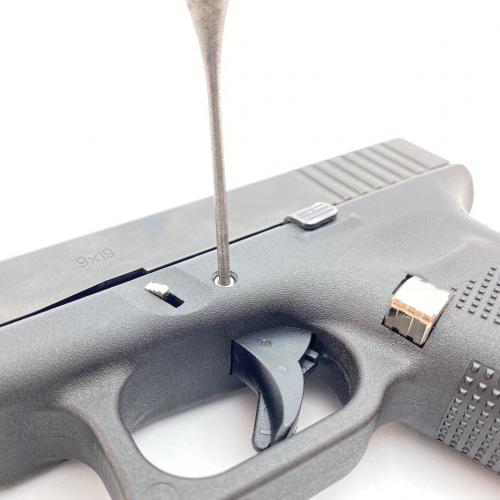 thumbnail image 2 of Stainless Steel Pin Set + Extended Slide Lock For Glock Gen 4 – All Models 2 of 5