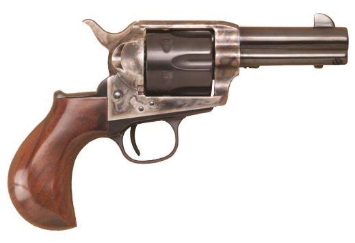 cimarron thunderer revolver 44-40 winchester 3-1/2" barrel case hardened 1-piece walnut smooth grip standard blue