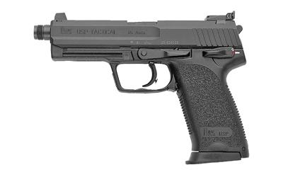 heckler & koch, usp tactical, v1, da/sa, full size, 45acp, 5.09" threaded barrel, black, 10 round