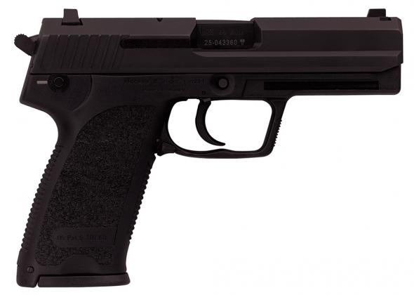 hk usp v7 lem 45 acp 4.41" 12+1 (2) black blued steel slide black polymer grip