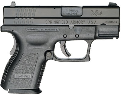 springfield armory, xd, 3" essential, 9mm 3" 10+1 black grip black